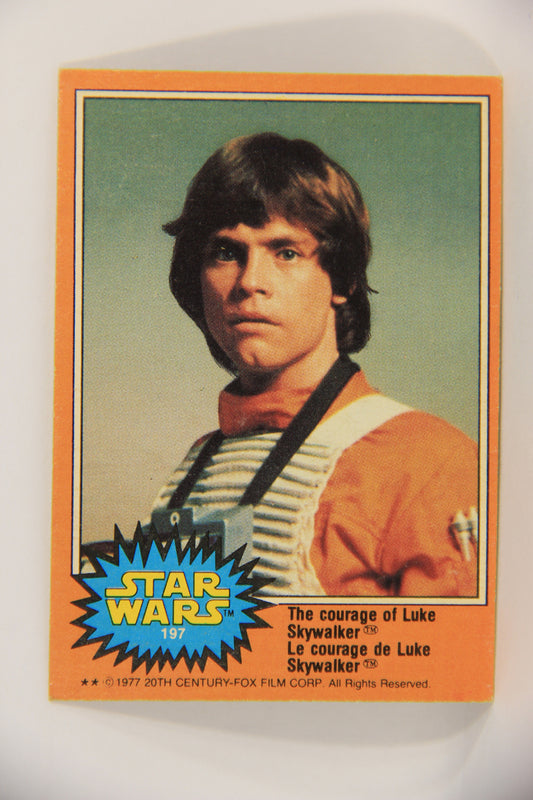 Star Wars 1977 Trading Card #197 The Courage Of Luke Skywalker FR-ENG OPC L020031