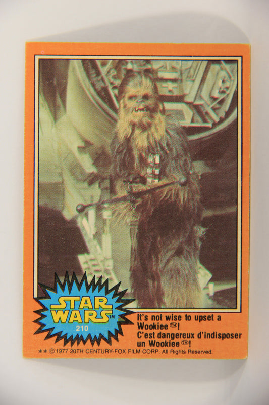 Star Wars 1977 Card #210 It's Not Wise To Upset A Wookiee FR-ENG OPC L020040