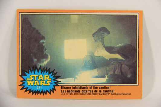 Star Wars 1977 Trading Card #211 Bizarre Inhabitants Of The Cantina FR-ENG OPC L020041