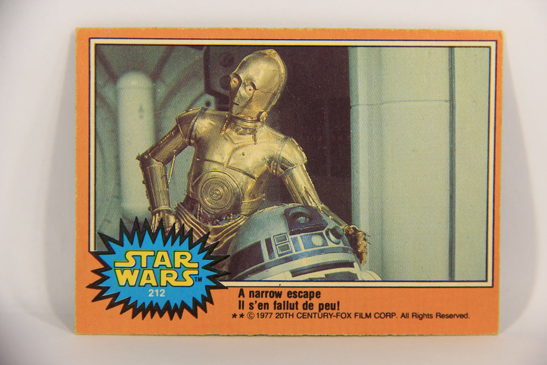 Star Wars 1977 Trading Card #212 A Narrow Escape FR-ENG O-Pee-Chee L020042