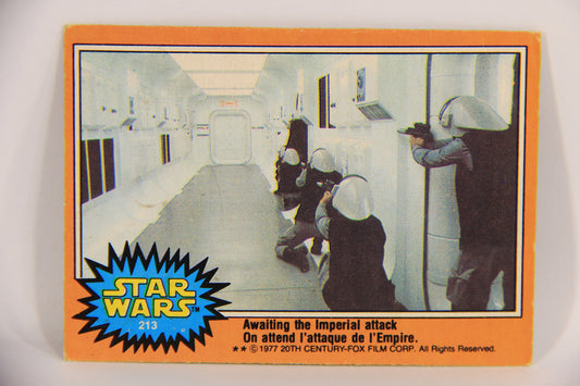 Star Wars 1977 Trading Card #213 Awaiting The Imperial Attack FR-ENG OPC L020043