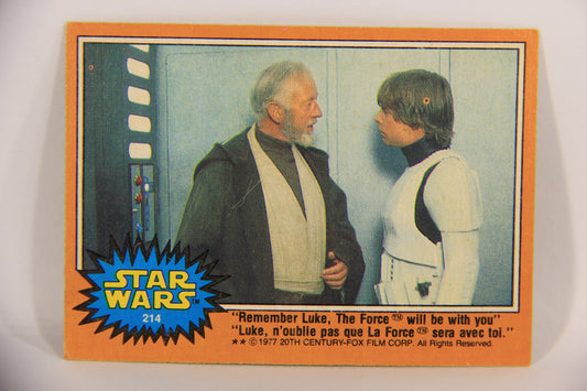 Star Wars 1977 Card #214 Remember Luke The Force Will Be With You FR-ENG OPC L020044