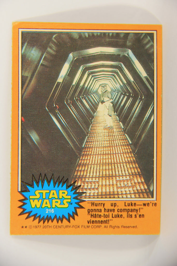 Star Wars 1977 Card #216 Hurry Up Luke We're Gonna Have Company FR-ENG OPC L020045
