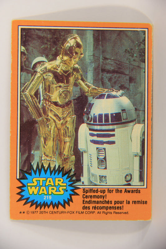 Star Wars 1977 Card #219 Spiffed-Up For The Awards Ceremony FR-ENG OPC L020046