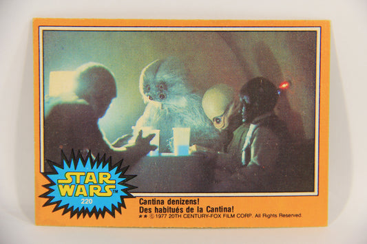 Star Wars 1977 Trading Card #220 Cantina Denizens FR-ENG O-Pee-Chee L020047