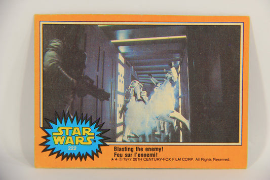 Star Wars 1977 Trading Card #222 Blasting The Enemy FR-ENG OPC L020049