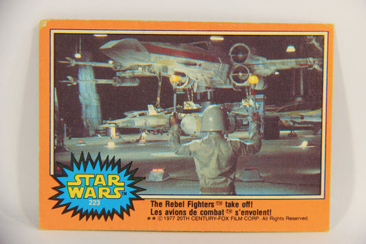 Star Wars 1977 Trading Card #223 The Rebel Fighters Take Off FR-ENG OPC L020050