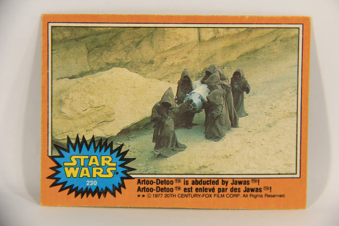 Star Wars 1977 Card #230 Artoo-Detoo Is Abducted By Jawas FR-ENG OPC L020054
