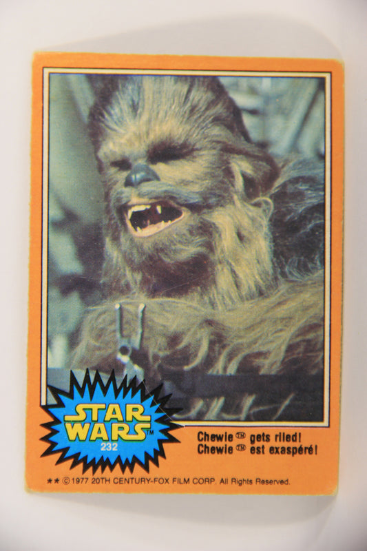 Star Wars 1977 Trading Card #232 Chewie Gets Rield FR-ENG O-Pee-Chee L020055