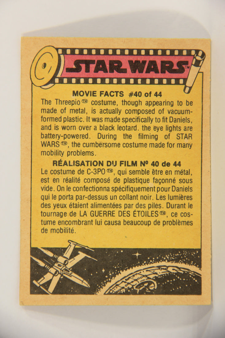 Star Wars 1977 Trading Card #233 Leia Wishes Luke Good Luck FR-ENG OPC L020056