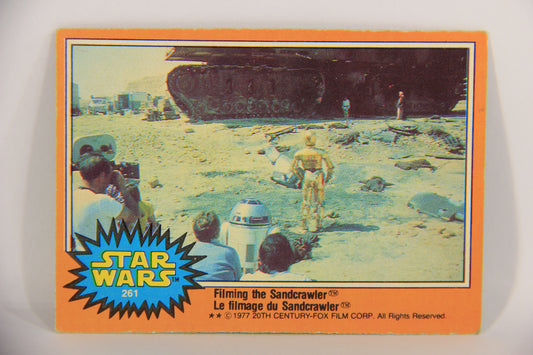 Star Wars 1977 Trading Card #261 Filming The Sandcrawler FR-ENG OPC L020073
