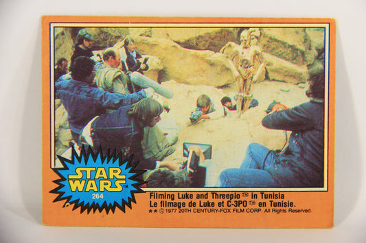 Star Wars 1977 Trading Card #264 Filming Luke And Threepio In Tunisia FR-ENG OPC L020076