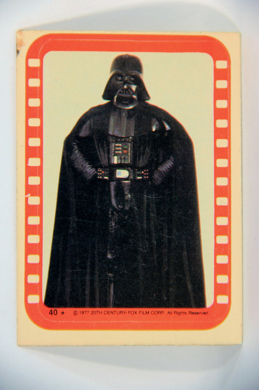 Star Wars 1977 Sticker Card #40 Darth Vader (David Prowse) ENG O-Pee-Chee L020080