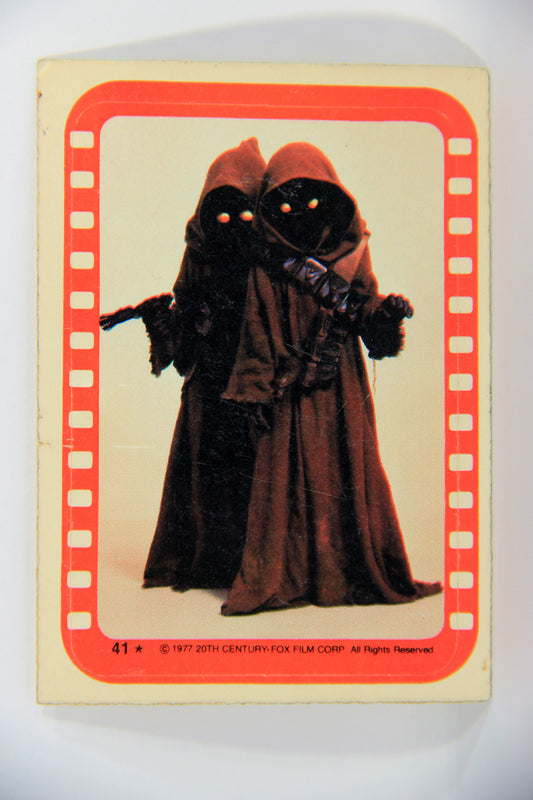 Star Wars 1977 Sticker Card #41 A Pair Of Jawas ENG O-Pee-Chee L020081