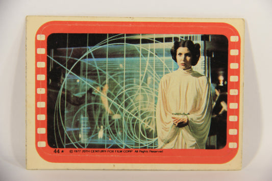 Star Wars 1977 Sticker Card #44 Princess Leia Observes The Battle ENG OPC L020084