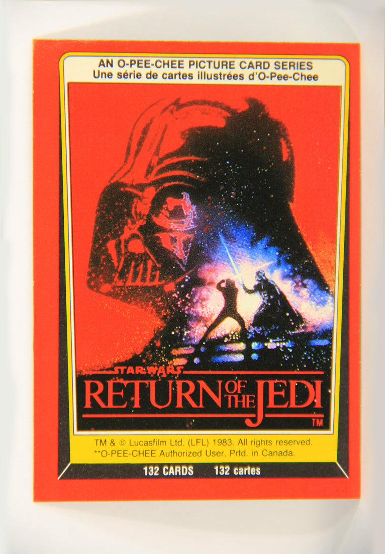 Star Wars Return Of The Jedi 1983 Trading Card #1 Title Card FR-ENG OPC L020087