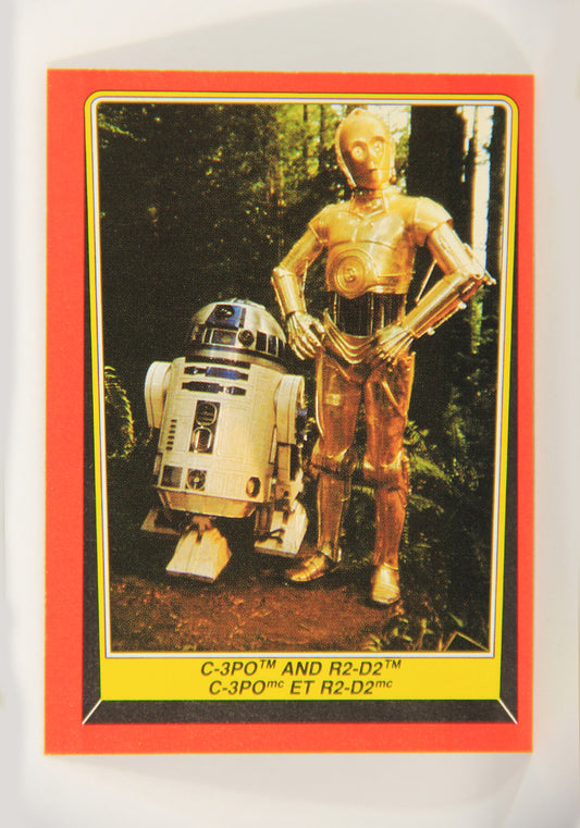 Star Wars Return Of The Jedi 1983 Card #8 C-3PO And R2-D2 FR-ENG OPC L020094