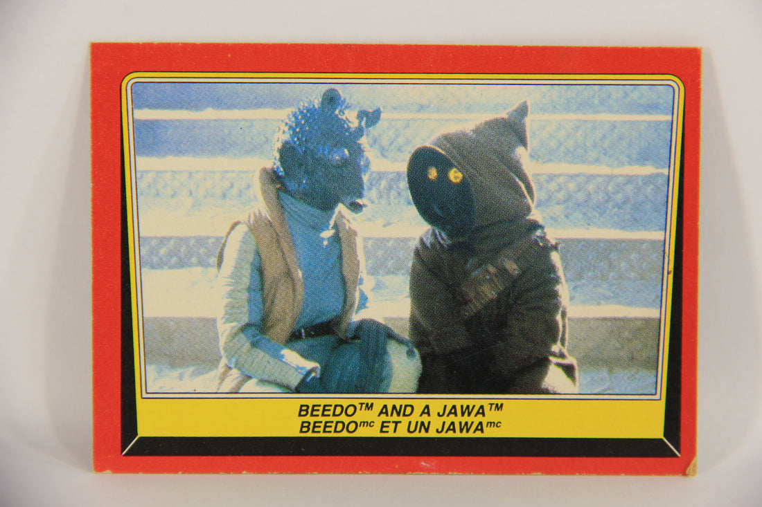 Star Wars Return Of The Jedi 1983 Card #19 Beedo And A Jawa FR-ENG OPC L020100