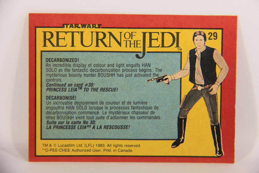 Star Wars Return Of The Jedi 1983 Card #29 Decarbonized FR-ENG OPC L020106