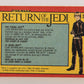 Star Wars Return Of The Jedi 1983 Card #34 The Young Jedi FR-ENG OPC L020109