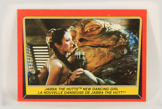 Star Wars ROTJ Card #39 Jabba The Hutts New Dancing Girl FR-ENG O-Pee-Chee L020111