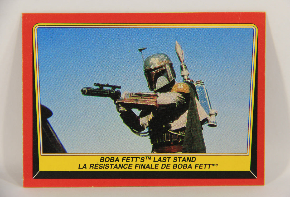 Star Wars Return Of The Jedi 1983 Card #47 Boba Fett's Last Stand FR-ENG OPC L020117