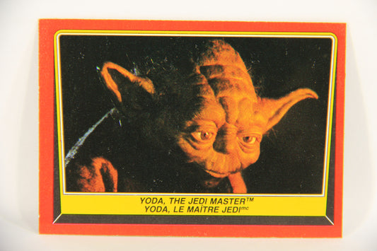 Star Wars Return Of The Jedi 1983 Card #58 Yoda The Jedi Master FR-ENG OPC L020123