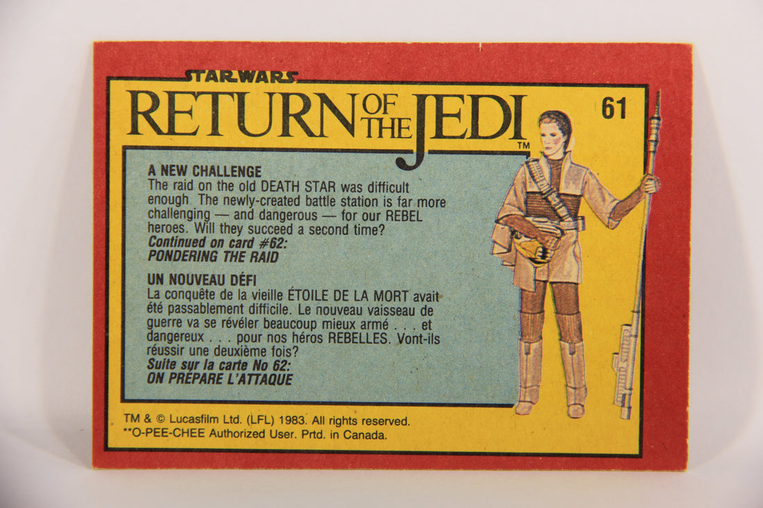 Star Wars Return Of The Jedi 1983 Card #61 A New Challenge FR-ENG OPC L020125