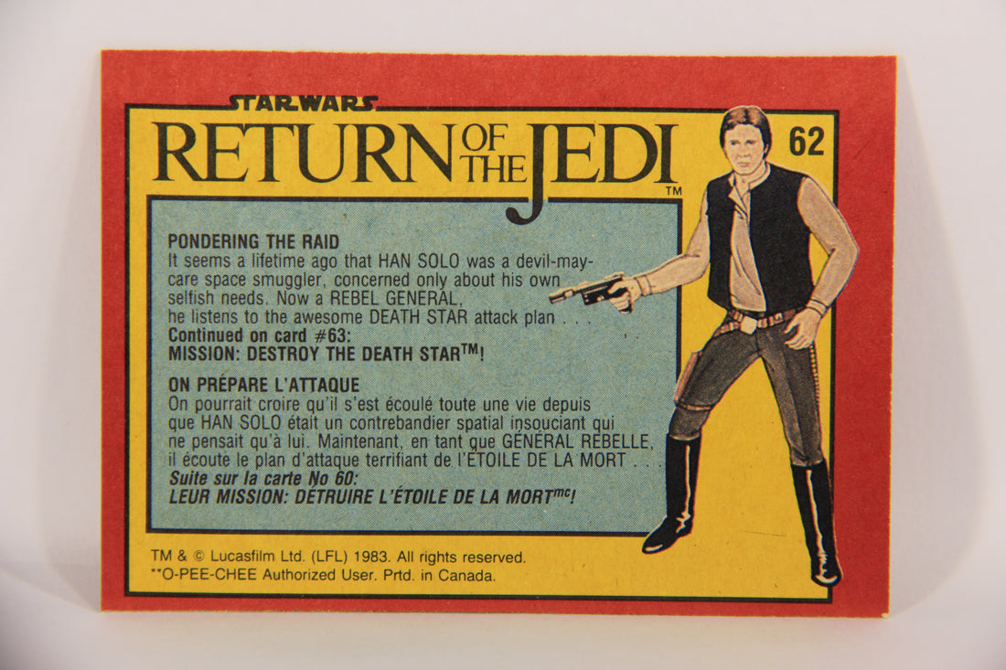 Star Wars Return Of The Jedi 1983 Card #62 Pondering The Raid FR-ENG OPC L020126