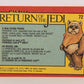 Star Wars Return Of The Jedi 1983 Card #72 A New Found Friend FR-ENG OPC L020129