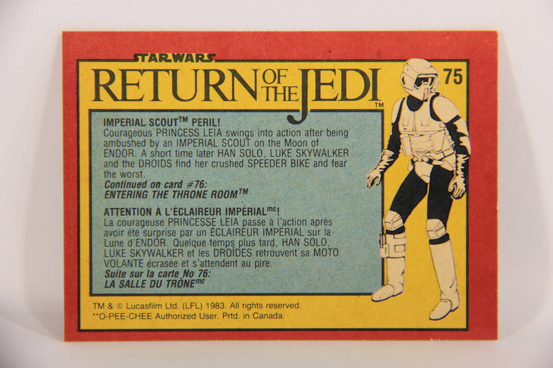 Star Wars Return Of The Jedi 1983 Card #75 Imperial Scout Peril FR-ENG OPC L020132