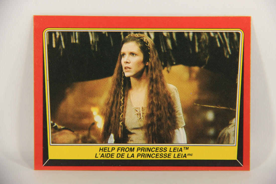 Star Wars Return Of The Jedi 1983 Card #86 Help From Princess Leia FR-ENG OPC L020135