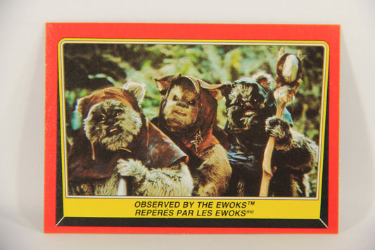 Star Wars ROTJ 1983 Trading Card #102 Observed By The Ewoks FR-ENG OPC L020143