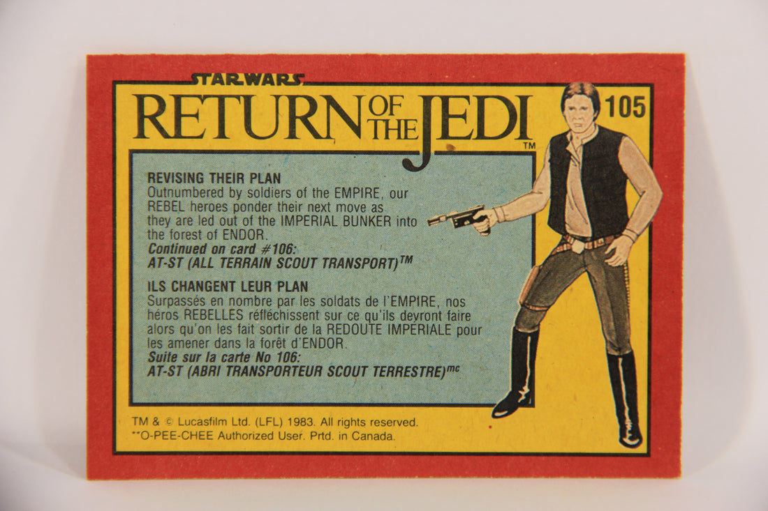 Star Wars Return Of The Jedi 1983 Card #105 Revising Their Plan FR-ENG OPC L020146