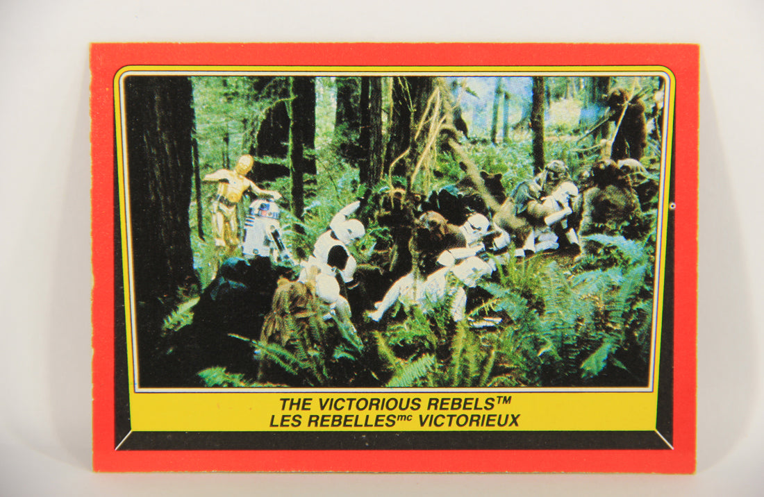 Star Wars ROTJ 1983 Trading Card #114 The Victorious Rebels FR-ENG OPC L020151
