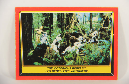 Star Wars ROTJ 1983 Trading Card #114 The Victorious Rebels FR-ENG OPC L020151