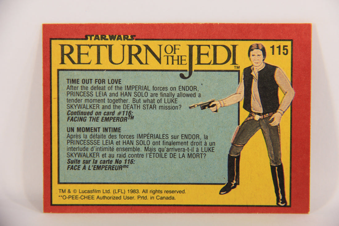 Star Wars Return Of The Jedi 1983 Card #115 Time Out For Love FR-ENG OPC L020152