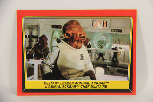 Star Wars ROTJ 1983 Card #124 Military Leader Admiral Ackbar FR-ENG OPC L020157