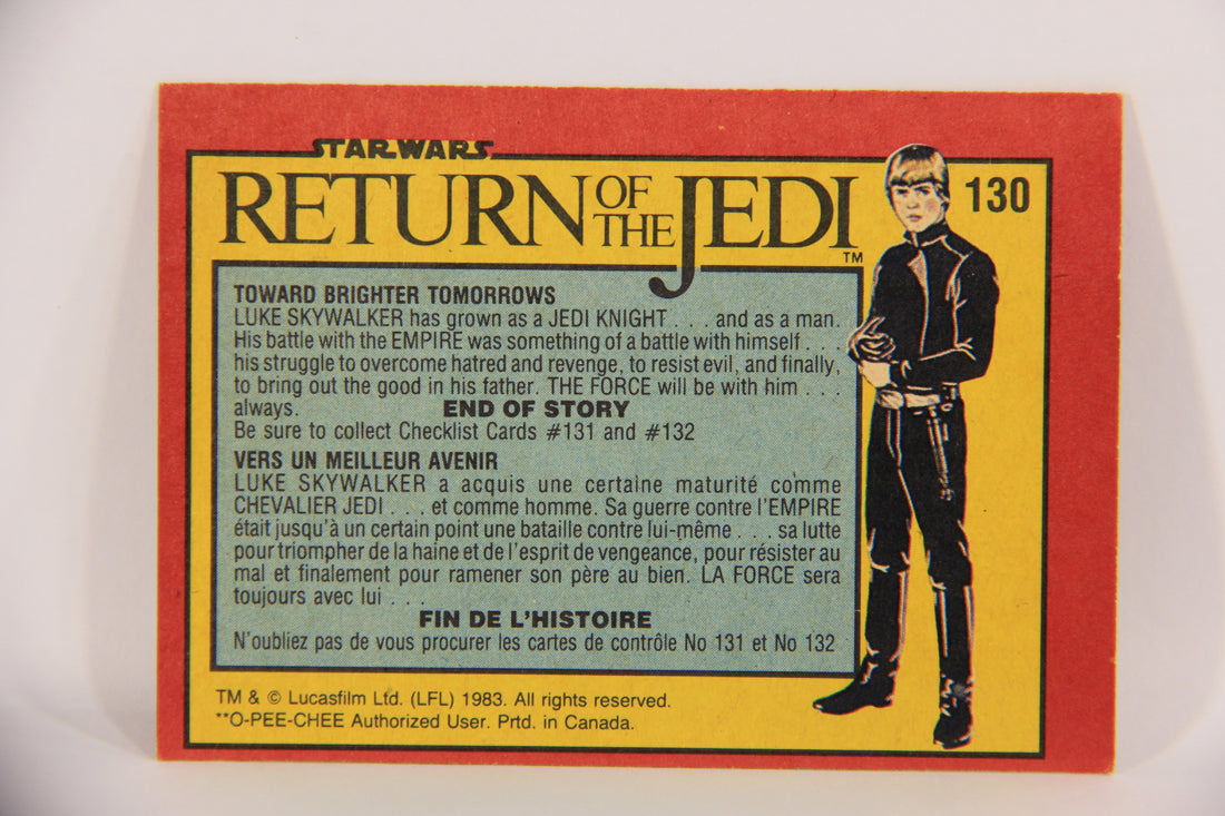 Star Wars Return Of The Jedi 1983 Card #130 Toward Brighter Tomorrows FR-ENG OPC L020162