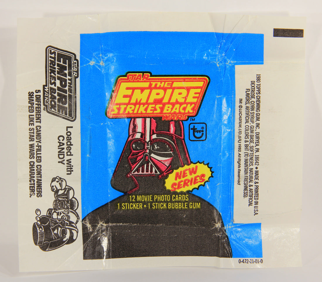 Star Wars Empire Strikes Back Trading Card Wax Wrapper 2nd Series Blue V-3 Topps L020165