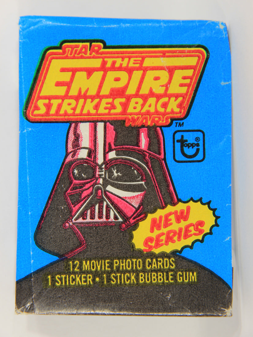 Star Wars Empire Strikes Back Trading Card Wax Wrapper 2nd Series Blue V-3 Topps L020165