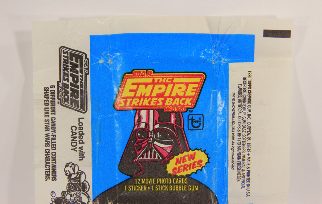 Star Wars Empire Strikes Back Trading Card Wax Wrapper 2nd Series Blue V-3 Topps L020165