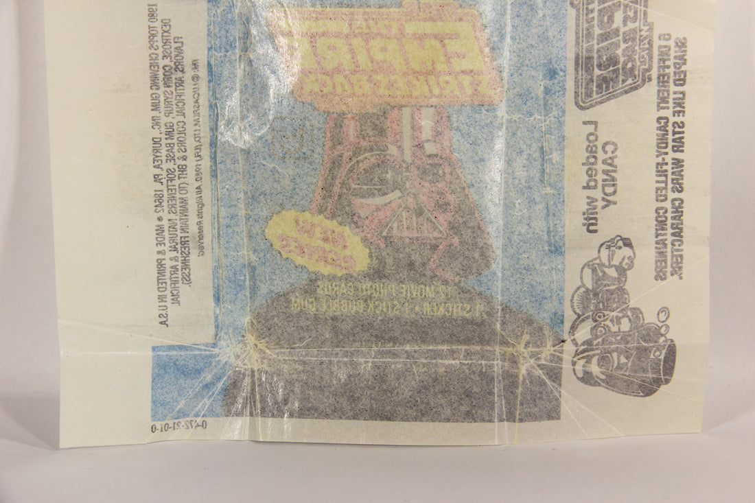Star Wars Empire Strikes Back Trading Card Wax Wrapper 2nd Series Blue V-3 Topps L020165