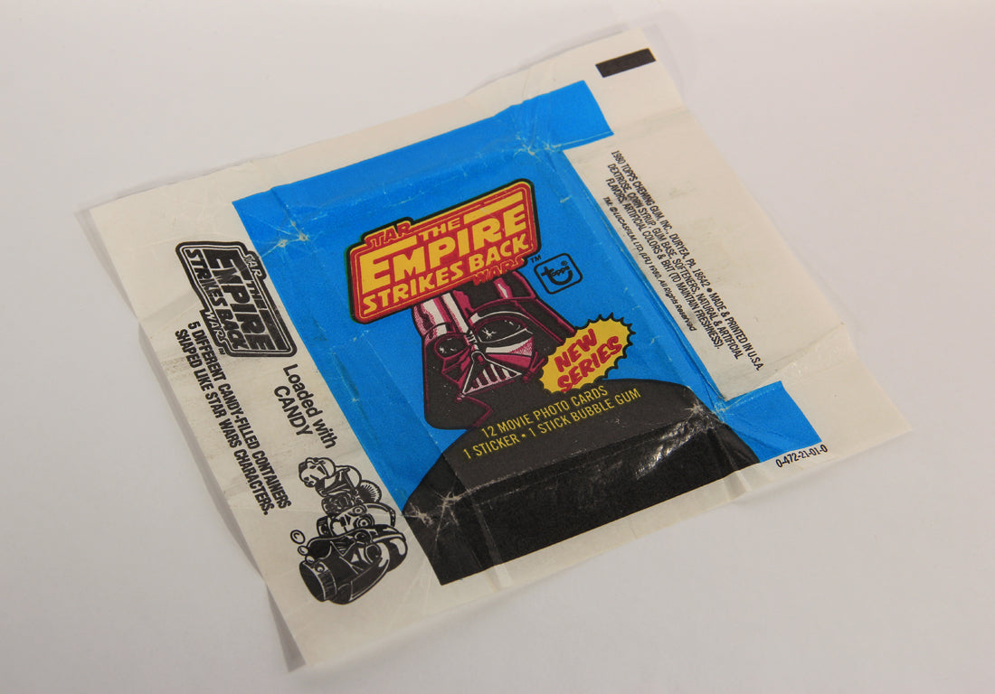 Star Wars Empire Strikes Back Trading Card Wax Wrapper 2nd Series Blue V-3 Topps L020165