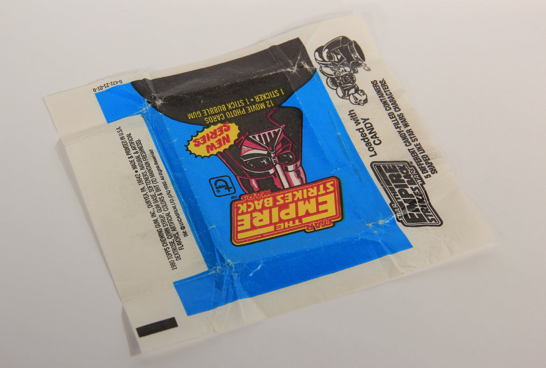 Star Wars Empire Strikes Back Trading Card Wax Wrapper 2nd Series Blue V-3 Topps L020165