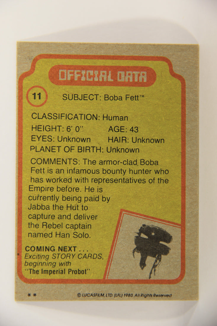 Star Wars The Empire Strikes Back Trading Card #11 Boba Fett ENG Topps L020175