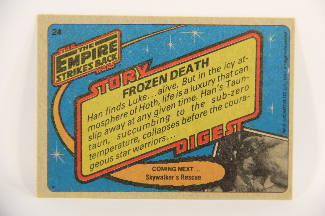 Star Wars Empire Strikes Back 1980 Trading Card #24 Frozen Death ENG Topps L020184