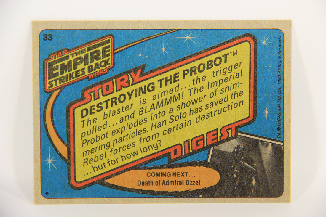 Star Wars Empire Strikes Back Trading Card #33 Destroying The Probot ENG Topps L020192