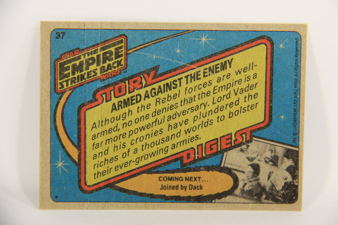Star Wars Empire Strikes Back Card #37 Armed Against The Enemy ERROR Topps L020196