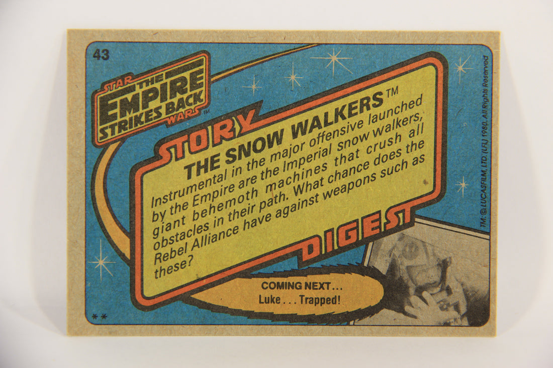 Star Wars Empire Strikes Back Trading Card #43 The Snow Walkers ENG Topps L020201